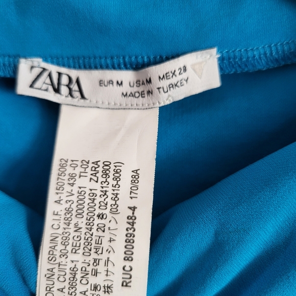 NWOT Zara Blue Ruched Minidress, size M - Picture 12 of 12